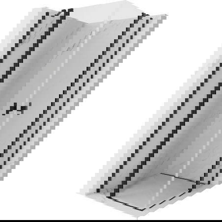 Mexen Mist Duo sprchový kút s otváracími dverami 90 x 90 cm, transparentný, čierny - 8A4-090-090-70-00