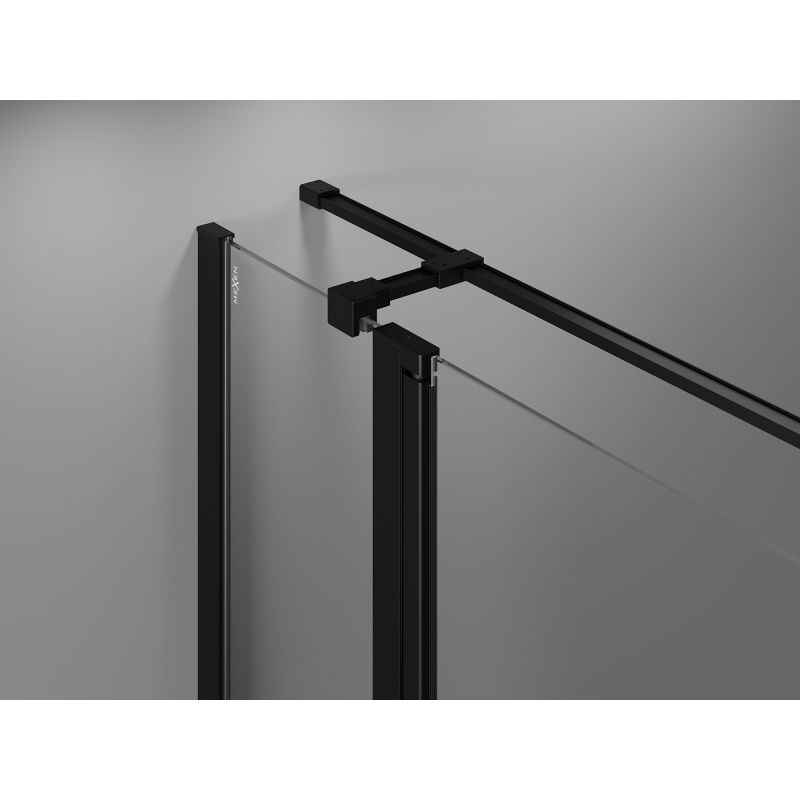 Mexen Mist T sprchová kabína s pravým otváracím mechanizmom 115 x 110 cm, čierna mriežka, čierna - 8A4T-115-110-70-77-P