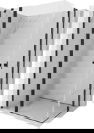 Mexen Mist Duo otočná sprchová kabína 120 x 100 cm, transparentná, čierna - 8A4-120-100-70-00