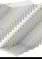 Mexen Mist L Duo sprchový kút s výklopnými dverami 100 x 90 cm, transparentný, zlatý brúsený - 8A4L-100-090-55-00