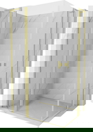 Mexen Mist L Duo sprchový kút krídlový 120 x 115 cm, priehľadný, zlatý kefovaný - 8A4L-120-115-55-00