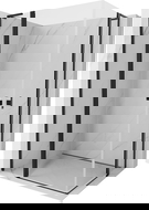 Mexen Mist L Duo otváracia sprchová kabína 115 x 90 cm, transparentná, čierna - 8A4L-115-090-70-00