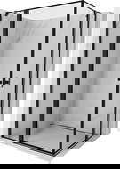 Mexen Mist Duo sprchovací kút s otváracími dverami 90 x 75 cm, čierny rám, čierny - 8A4-090L-075P-70-70