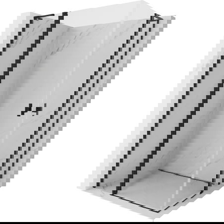 Mexen Mist L Duo výklopná sprchová kabína 120 x 110 cm, priehľadná, čierna - 8A4L-120-110-70-00