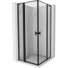 Mexen Mist L Duo sprchová kabína otočná 90 x 90 cm, čierny rám, čierna - 8A4L-090L-090P-70-70