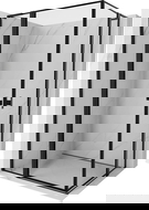 Mexen Mist L Duo sprchový kút s otočnými dverami 110 x 90 cm, čierny rám, čierna - 8A4L-110L-090P-70-70