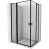 Mexen Mist L Duo sprchovací kút s otváracími dverami 120 x 95 cm, čierny rám, čierny - 8A4L-120L-095P-70-70