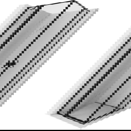 Mexen Mist Duo sprchová kabína s otváracími dverami 115 x 115 cm, čierny rám, čierna - 8A4-115L-115P-70-70
