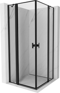 Mexen Mist Duo sprchová kabína 115 x 115 cm, čierny rám, čierna - 8A4-115L-115P-70-70