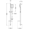 Mexen DQ54 posuvný sprchový set, čierny - 785544581-71