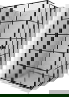 Mexen Mist L Duo sprchovací kút s otváracími dverami 100 x 90 cm, čierna mriežka, čierny - 8A4L-100L-090P-70-77