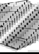 Mexen Mist Duo sklopná sprchová kabína 90 x 70 cm, čierna mriežka, čierna - 8A4-090L-070P-70-77