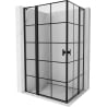 Mexen Mist L Duo otočná sprchová kabína 100 x 95 cm, čierna mriežka, čierna - 8A4L-100L-095P-70-77