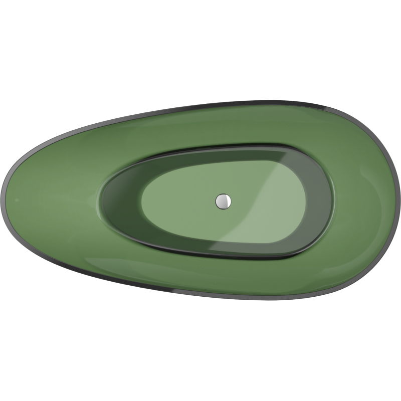 Mexen Glass forest voľne stojaca priehľadná vaňa 170 x 85 cm, zátka chróm - 58061708502