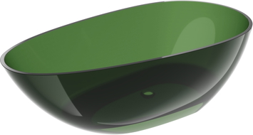 Mexen Glass voľne stojaca transparentná vaňa 170 x 85 cm, forest, chrómová zátka - 58061708502