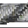 Mexen Apia sprchový kút posuvný 130 x 80 cm, transparentný, zlatý + sprchová vanička Flat, biela- 840-130-080-50-00-4010G