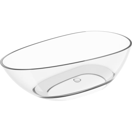 Mexen Glass číra voľne stojaca vaňa transparentná 170 x 85 cm, chrómová zátka - 58061708508