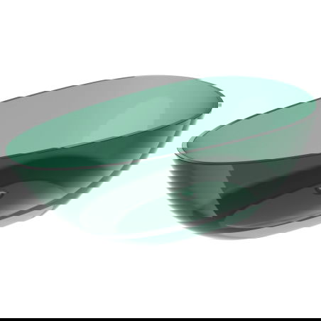 Mexen Glass teal voľne stojaca priehľadná vaňa 170 x 85 cm, chrómová zátka - 58061708511