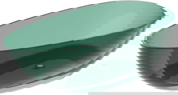 Mexen Glass teal voľne stojaca priehľadná vaňa 170 x 85 cm, chrómová zátka - 58061708511