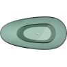 Mexen Glass voľne stojaca priehľadná vaňa 170 x 85 cm, teal, uzáver chróm - 58061708511