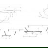 Mexen Glass čierna voľne stojaca priehľadná vaňa 170 x 85 cm, uzáver chróm - 58061708513