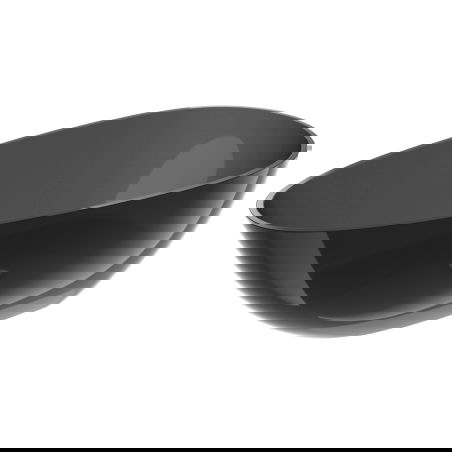 Mexen Glass čierna samostatne stojaca transparentná vaňa 160 x 80 cm, chrómová zátka - 58061608013