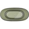 Mexen Pure voľne stojaca priehľadná vaňa 170 x 80 cm, olive, chrómová zátka - 58071708001