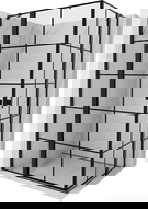 Mexen Mist Duo sprchový kút s otočnými dverami 115 x 95 cm, čierna mriežka, čierna - 8A4-115L-095P-70-77