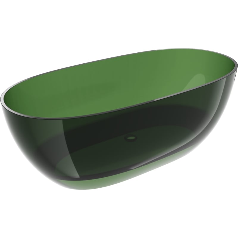 Mexen Pure lesná voľne stojaca vaňa transparentná 170 x 80 cm, štupeľ chróm - 58071708002