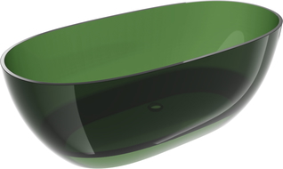 Mexen Pure lesná voľne stojaca vaňa transparentná 170 x 80 cm, štupeľ chróm - 58071708002