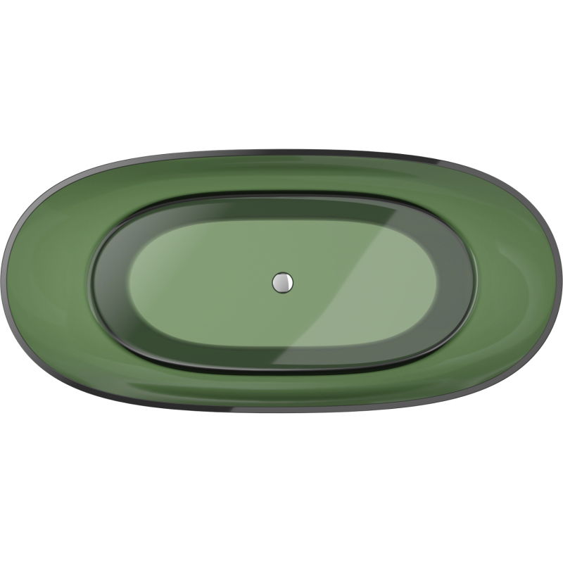 Mexen Pure lesná voľne stojaca vaňa transparentná 170 x 80 cm, štupeľ chróm - 58071708002