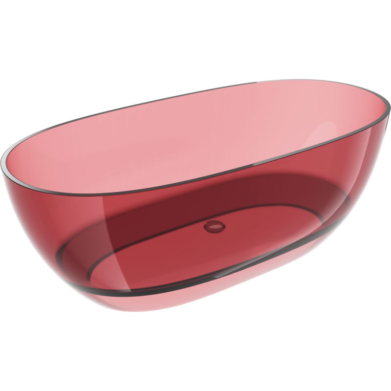 Mexen Pure eozyna voľne stojace priehľadné 170 x 80 cm, chrómová zátka - 58071708003