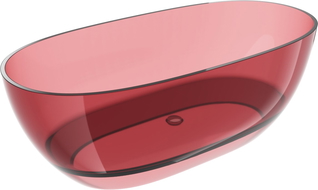 Mexen Pure eozyna voľne stojace priehľadné 170 x 80 cm, chrómová zátka - 58071708003