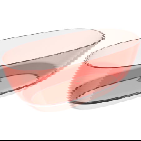 Mexen Pure koralová voľne stojaca vaňa transparentná 170 x 80 cm, chrómová zátka - 58071708004