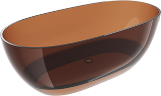 Mexen Pure Earth voľne stojaca vaňa transparentná 170 x 80 cm, zátka chróm - 58071708005