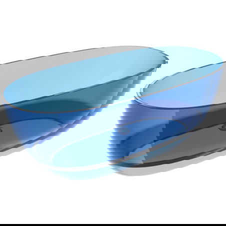 Mexen Pure denim voľne stojaca priehľadná vaňa 170 x 80 cm, chrómová zátka - 58071708007