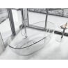 Mexen Pure voľne stojaca transparentná vaňa 170 x 80 cm, priehľadná, chrómová zátka - 58071708008