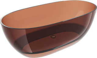 Mexen Pure cherry voľne stojaca vaňa transparentná 170 x 80 cm, chrómová zátka - 58071708009