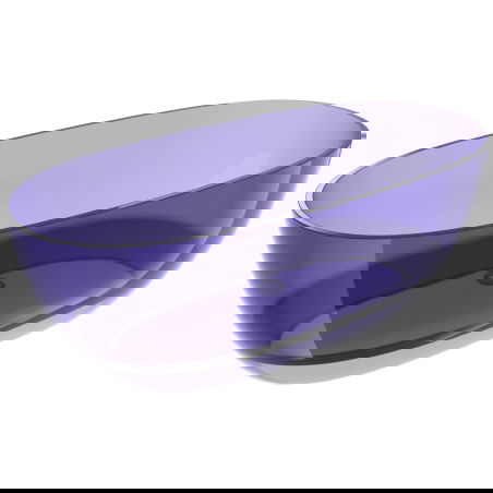 Mexen Pure tmavo bridlicovo modrá voľne stojaca priehľadná vaňa 170 x 80 cm, chrómová zátka - 58071708010