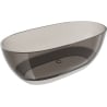Mexen Pure voľne stojaca transparentná vaňa 170 x 80 cm, bronzová, chrómová zátka - 58071708018