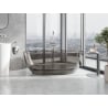 Mexen Pure voľne stojaca transparentná vaňa 170 x 80 cm, bronzová, chrómová zátka - 58071708018