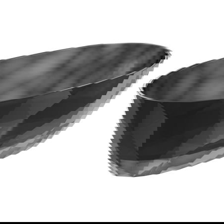 Mexen Orax čierna voľne stojaca vaňa transparentná 170 x 80 cm, chrómová zátka - 58081708013