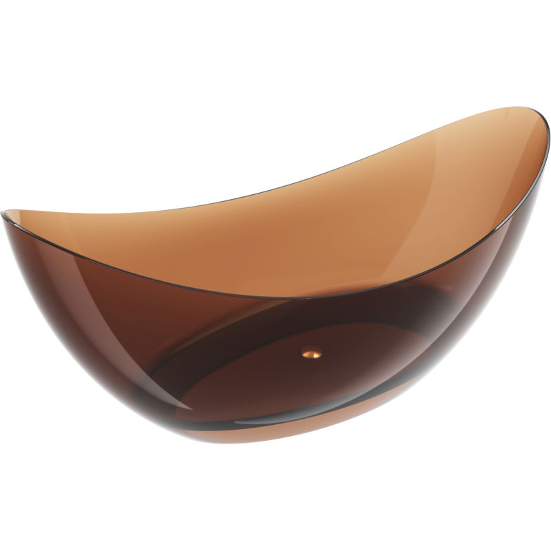 Mexen Vea earth voľne stojaca transparentná vaňa 180 x 80 cm, chrómová zátka - 58091808005