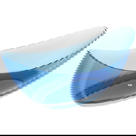 Mexen Vea denim voľne stojaca transparentná 180 x 80 cm, chrómová zátka - 58091808007