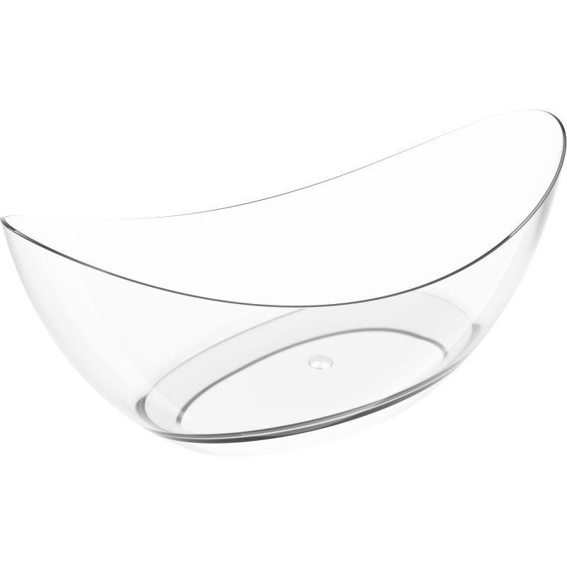 Mexen Vea číra voľne stojaca vaňa transparentná 180 x 80 cm, chrómová zátka - 58091808008