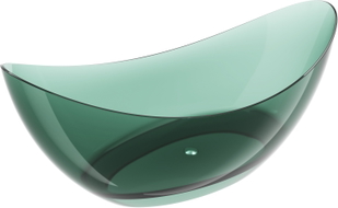 Mexen Vea voľne stojaca transparentná vaňa 180 x 80 cm, teal, chrómový uzáver - 58091808011