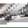Mexen Vea čierna voľne stojaca transparentná vaňa 180 x 80 cm, chrómová zátka - 58091808013