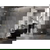 Mexen Lunar L päťuholníkový sprchový kút výklopný ľavý 80 x 90 cm, transparentný, zlatý kartáčovaný - 831L-080L-090P-55-00-L