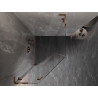 Mexen Lunar L Päťuholníková sprchová kabína s otváracími dverami ľavá 80 x 100 cm, transparentná, ružové zlato