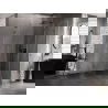 Mexen Lunar L päťuholníková sprchová kabína otváracia pravá 80x100 cm transparentná, brúsená gun gray - 831L-080P-100L-66-00-P